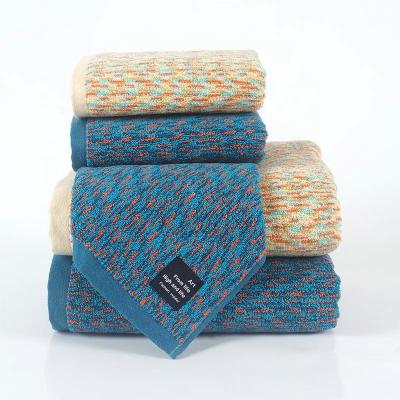 China New Design Fashion Good Material Disposable Bath Towel Yarn Dyed Set for sale