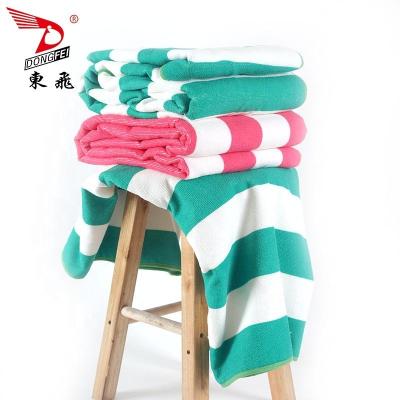 China QUICK DRY microfiber printing beach towel strip design for sale