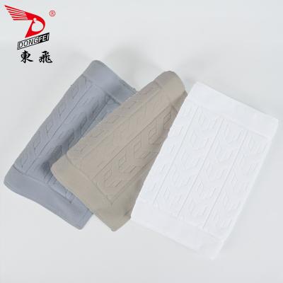 China DONGFEI 40*70CM Washable Professional Wholesale Gray Cotton 280g Jacquard Greek Style Bath Mat Towel for sale