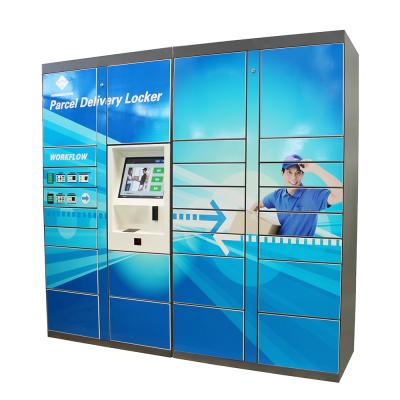 China Thick Cold Rolled Steel Smart Parcel Delivery Lockers / Parcel Delivery System For Apartment Supermarket for sale