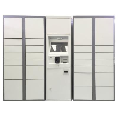 China Safe Electronic Smart Storage System Parcel Delivery Service Locks Rental Locker With Advertising Screen Remote Platform for sale