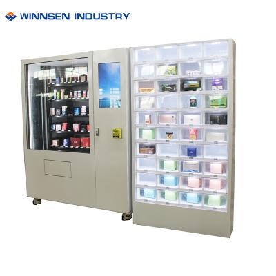 China Thick Steel Cold Rolled Market Android Smart System Mini Vending Machine With Transparent Locker With Card for sale