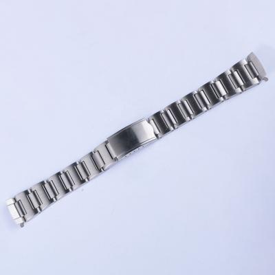 China 19mm Vintage 316L Silver Hollow Curved End Watch Band Strap Bracelet For Seiko 6139-6002 6000 6001 6005 6032 Chrono Watch 6139-6002 for sale