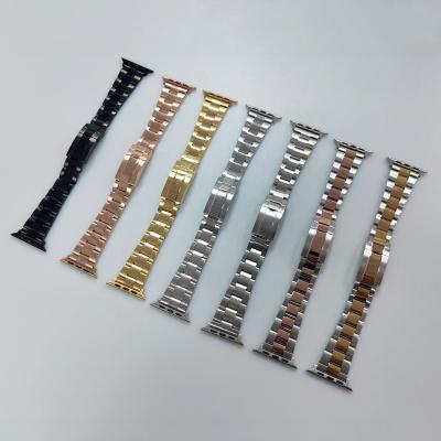 China Dropshipping Stainless Steel Oyster Watch Band Steel Strap With For Apple Series SE/6/5/4/3/2/1 iWatch Watch Strap 44mm 40mm 42mm 38mm for sale