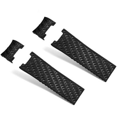 China Replacement Wrist Watch Band Strap Rubber Black 22mm Rubber Belt For Ulysse Nardin for sale