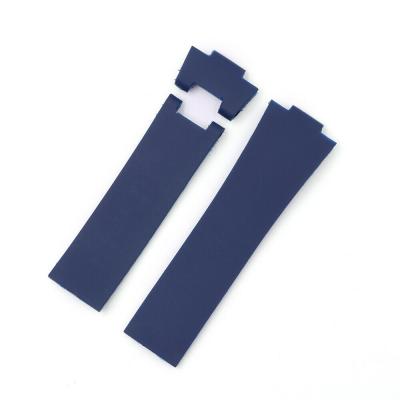 China Replacement Watch Band Rubber Blue 22*10mm Waterproof Rubber Strap For Ulysse Nardin for sale