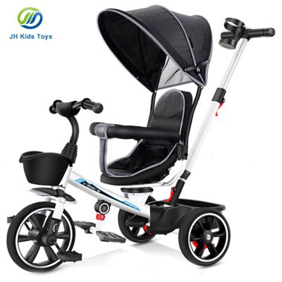 China Ride On Toy Kids Tricycle 4in1 With Basket Baby Stroller With Umbrella Kids Stroller Baby Carriage for sale