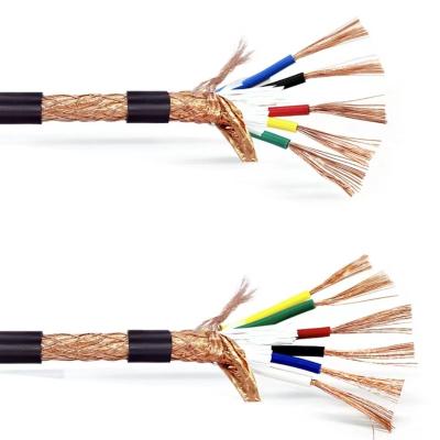 China Home decoration Huayuan RVVP 5 * 1.0 300/500V PVC sheathed copper mesh braided shielded cable for sale