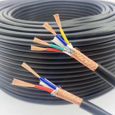 China Home decoration Huayuan RVVP 4*1.5 300/500V PVC sheathed copper mesh braided shielded cable for sale