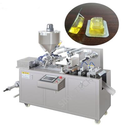 China Medical Automatic Single Dose Small Butter Blister Filling Machine Honey Sauce Blister Packing Machine for sale