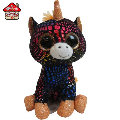 China Shiny Fabric Stuffed Toy Unicorn With Big Eyes Baby Gift Toy Unicorn for sale