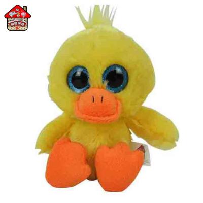 China Hot Sale Funny Custom Design Plush Toy Cute Soft Plush Yellow Duck With Big Eyes Lean For Easter for sale