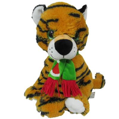 China Toys Gift Plush Toy Tiger Plush Toy Tiger With Christmas Scarf for sale