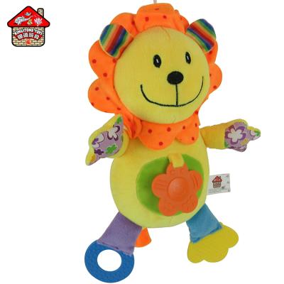 China Gift Toys / Soft Baby Toy Stuffed Plush Lion With Hanging Music Bell Bed Plush Doll Toy for sale