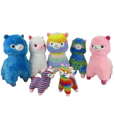 China Alpaca / Sheep Toy Custom Soft Stuffed Toy Rainbow Plush Alpaca Sheep Gift Toys For Baby Gift for sale