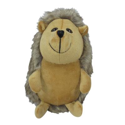 China Eco-Friendly Sustainable Hedgehog Toy Stuffed Plush Dog Chew Toy Squeaky Dog Toys for sale