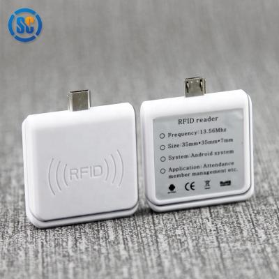 China Top selling high quality waterproof micro usb rfid reader 35*35*7mm for sale