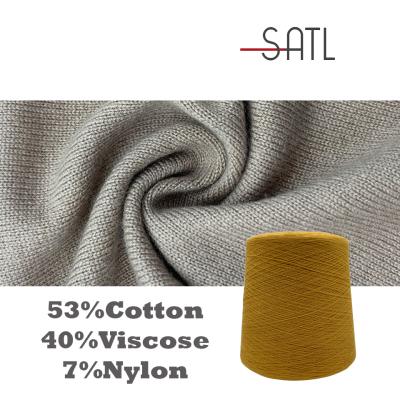 China Factory direct supplier 53%Cotton 40%Viscose 7%Nylon Anti-bacteria blend yarn for crocheting 2/28nm for sale