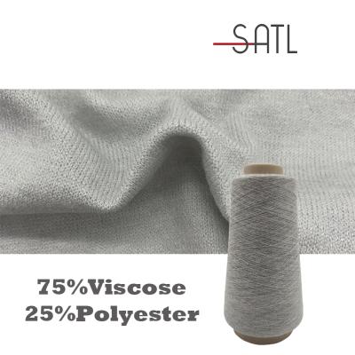 China Anti-bacteria gold supplier 1/24nm 75% viscose 20% polyester dyed yarn with water absorption and quick dry function for sale