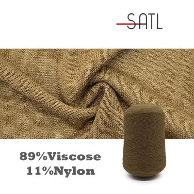 China Factory wholesale 1/25nm 89% viscose 11% viscose nylon twist yarn dry and comfortable feeling like knitting yarn for sale