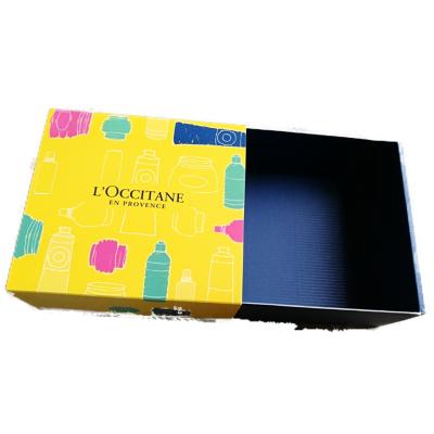 China Recyclable Cardboard Drawer Kraft Paper Cosmetic Gift Box for sale