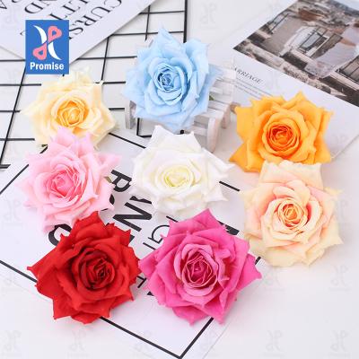 China Natural Look Promise Natural Touch Luxury Wedding Bouquet 9 Silk Heads Flower Artificial Rose for sale