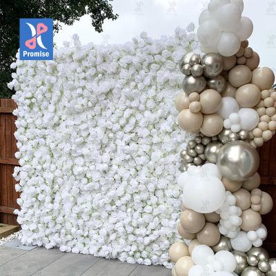 China Wholesale high quality natural cheap wedding decor promise touch artificial silk rose flower wall panel backdrop for sale