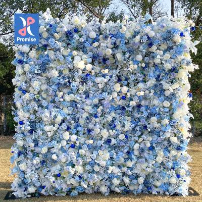 China Silk Wall 10ft Wedding Natural Touch Promise Decoration Flower Wall Panel Background Fake Flowers Cheap for sale