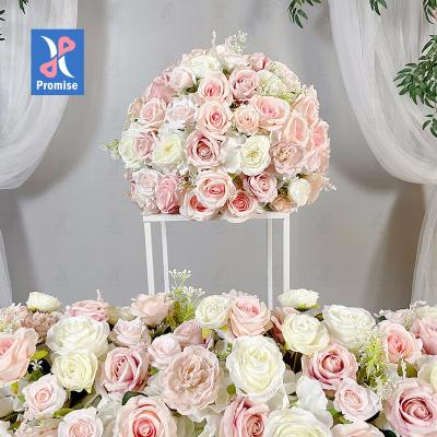 China Natural Touch Promise Wedding Flower Balls Wedding Table Centerpieces Rose Artificial Flower Ball for sale