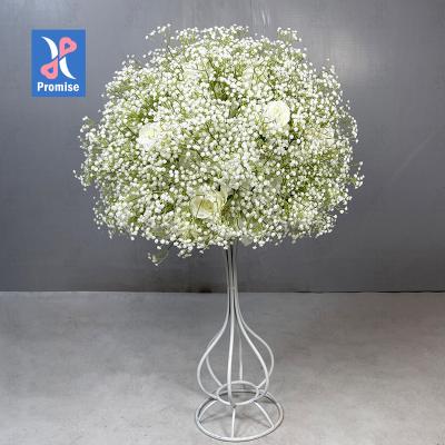 China Natural Touch Promise OEM Centerpieces Wedding Table Gypsophila Artificial Flower Balls for sale