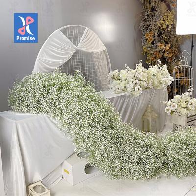 China Natural Artificial Flower Centerpieces Gypsophila Promise Touch Garland Wedding Arrangement Decoration Flower Ball Table Runner for sale