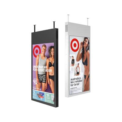 China 43 Inch Auto Adjustable Store Double Sided 4K Digital Signage The Shine Advertising Store Window Display for sale