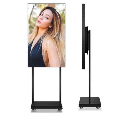 China Indoor Hot Sales 49 Inch 4K Smart Photosensitive Floor-standing Window Advertising for sale