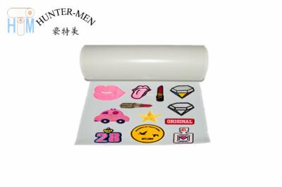 China White Polyester Embroidery Patch Backing Glue 120 Micron Eco Friendly for sale