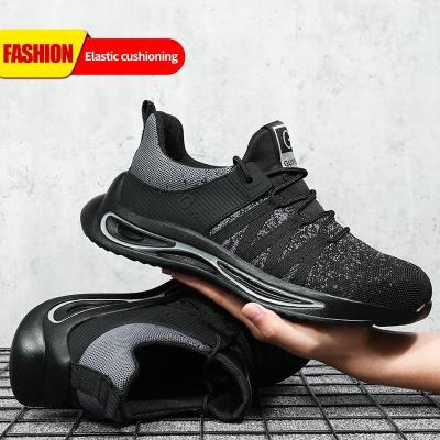 China New GUYISA 2021 Steel Toe Unique Design Mesh Fabric Work Shoes PU Work Safety Shoes Breathable Men In Stock for sale