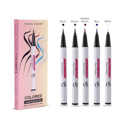 China Waterproof 5 Colors / Box Eyes Makeup Waterproof Eye Liner Smooth Quick Dry Liquid Eyeliner Pen Set for sale