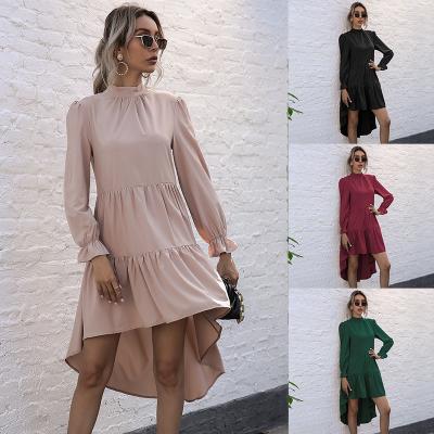 China New Arrival Evening Party Dresses Women Anti-Static Clothing Long Sleeve Solid Cocktail Dresses for sale