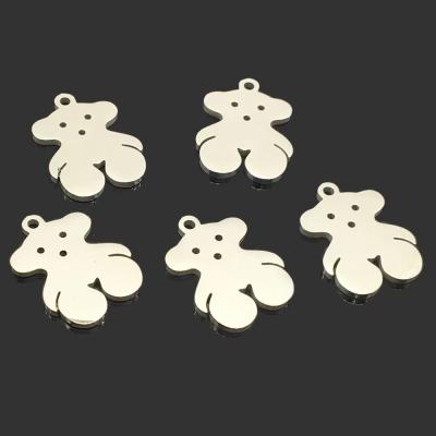 China High Quality Stainless Steel Bear Pendants Jewelry Accessories Seller NKN00172 for sale