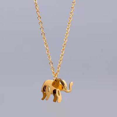 China CLASSIC High Quality Animal Pendant Necklace Stainless Steel Elephant Necklace Jewelry for sale