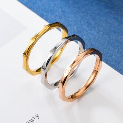 China CLASSIC High Quality Stainless Steel Rings Women Gold Plated Rings 18K Jewelry Rings for sale