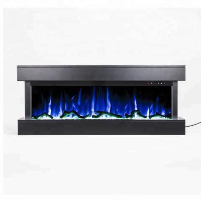 China Adjustalbe Wall Mounted Electric Indoor Electric Five Tier Effect LVD Touch Flame Fireplace for sale