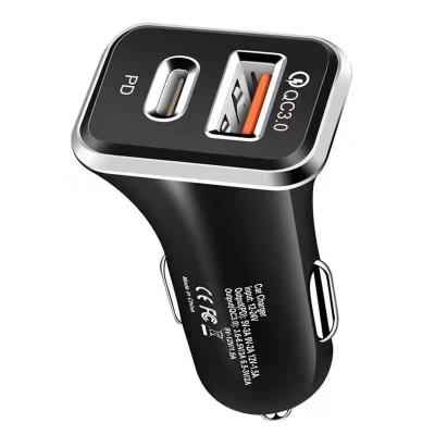 China Universal Factory Hot Selling 38W QC3.0 Double-USB PD3.0 Charging Car Fast Charger for sale