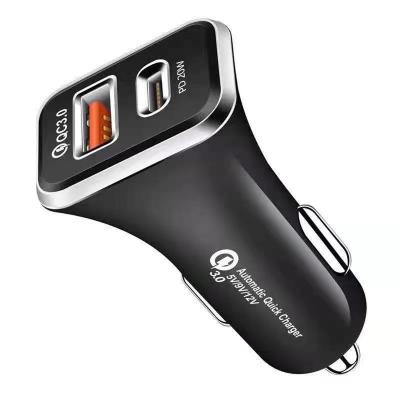 China Wholesale Dual Courier Dual Charger 38W Car Charger Type C USB Port Universal Phone Car Fast Car Charger for sale