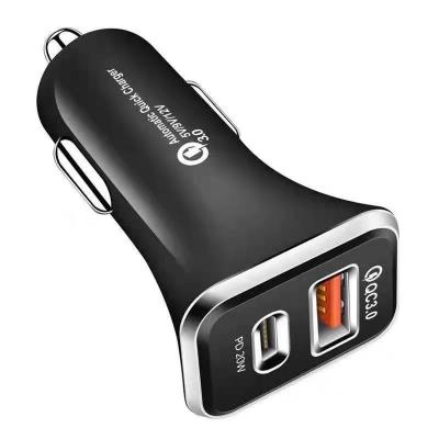 China Newest 1 Sample OK CE FCC Universal Car Kit Transmitter Car Phone Charger Type C Dual USB Car Charger for sale