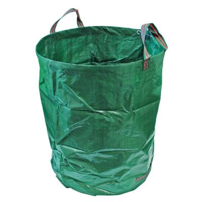 China 272L Professional Reusable Foldable Waterproof Plastic Garden Work Trash Sack Lawn Waste Bag Garden Leaf Plastic Bag for sale