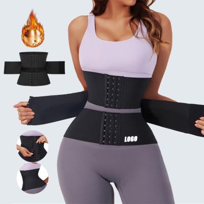 China Fitness 2022 Antibacterial Gym Sports Slimming Tummy Control Waist Trainer Seamless Body Women Shaper Hot Belt for sale