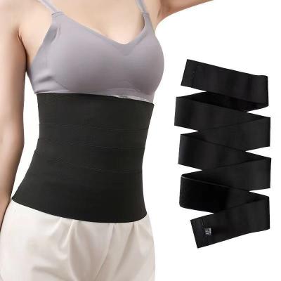 China High Waist Trainer Tummy Wrap Antibacterial Wholesale Slimming Fitness Seamless Sports Wear Bandage Sweat Belly Shaper Belt Women for sale