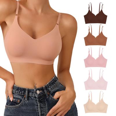 China QUICK DRY no bra ring seamless camisole 2022 new arrivals sexy steel sports bra yoga beautiful plus size women's underwear bra for sale