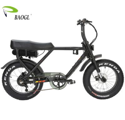 China 2021 BAOGL/EN15194 Standard 20 Inch Adult Electric Bicycle 48V 500W Fat Bike High Quality Electric Super Tire for sale