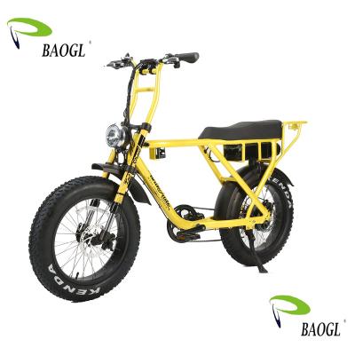 China 2020 BAOGL/20 inch 48v 1000w super power rear hub motor standard super high speed suspension fat fork electric bicycle for sale